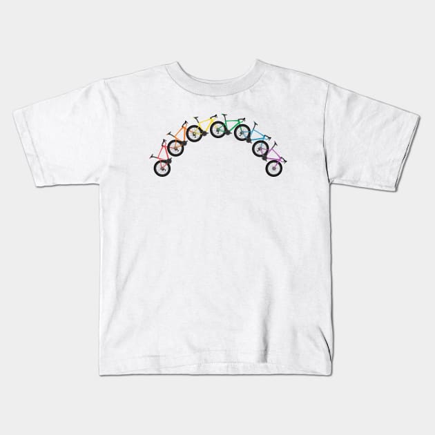 Pride Bike Kids T-Shirt by Crooked Skull